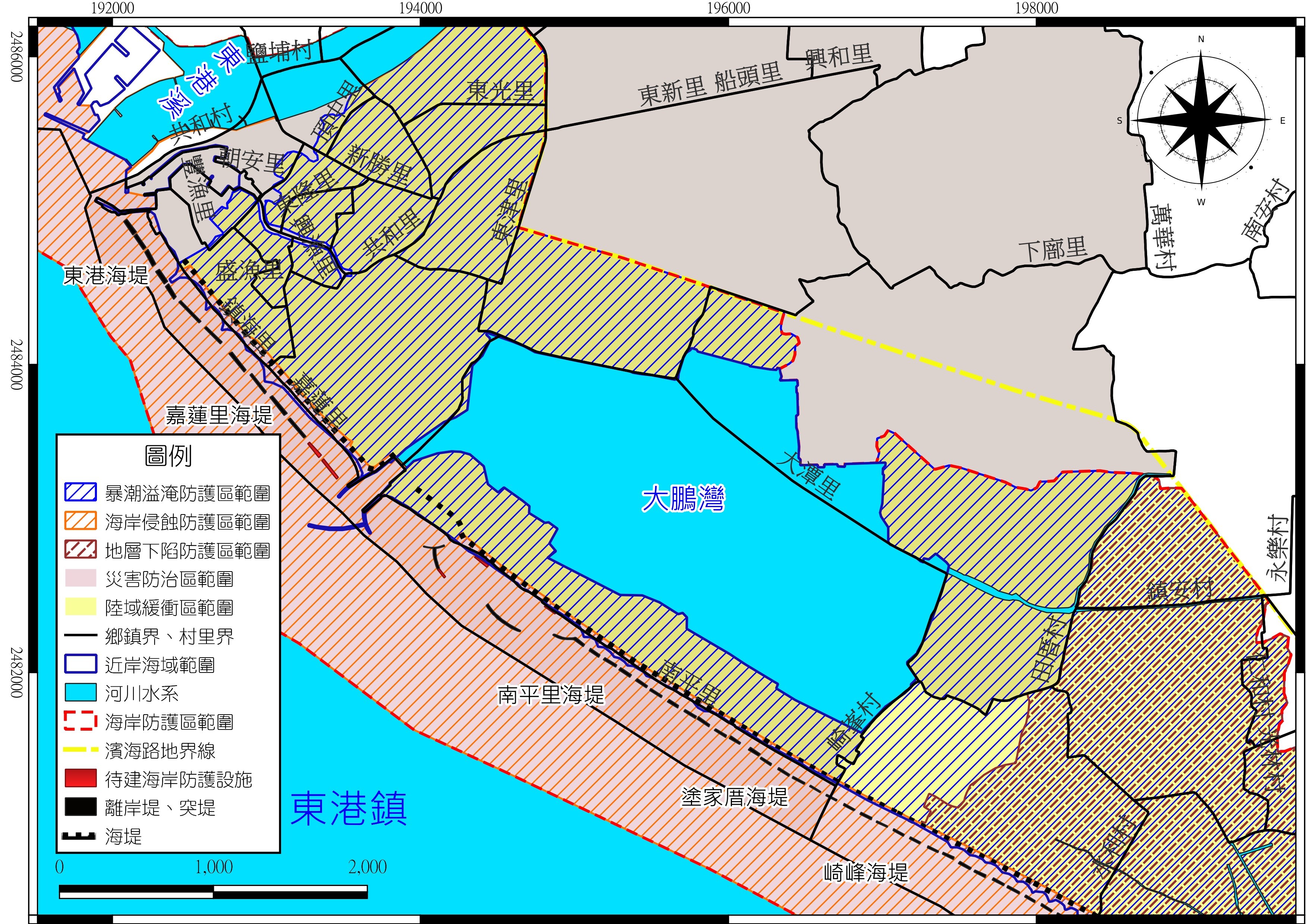 圖3-1(續1) 屏東縣一級海岸防護區範圍圖